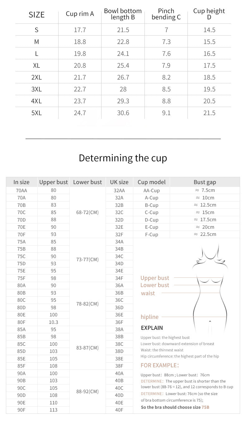 Lingerie effetto Push up, disponibile in varie colorazioni S,M,LXL,2XL,3XL,4XL,5XL