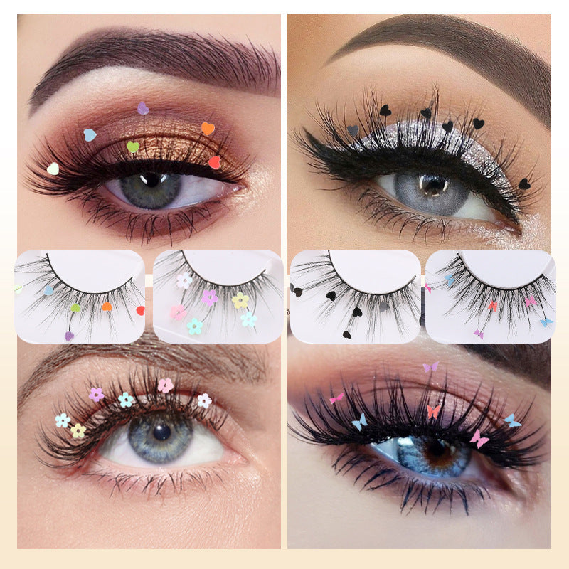 Ciglia finte con paillettes