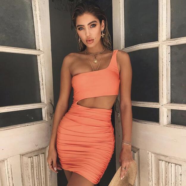 Mini Dress con monospalla