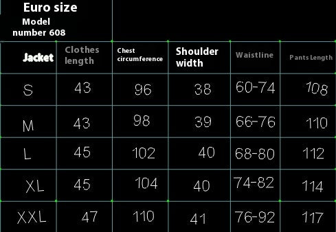 Completo due pezzi disponibile in varie colorazioni S,M,L,XL,2XL