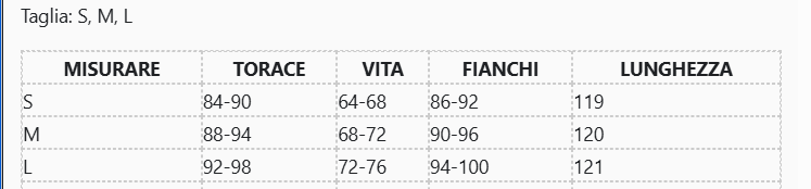 Micaela Dress, disponibile in varie colorazioni S,M,L