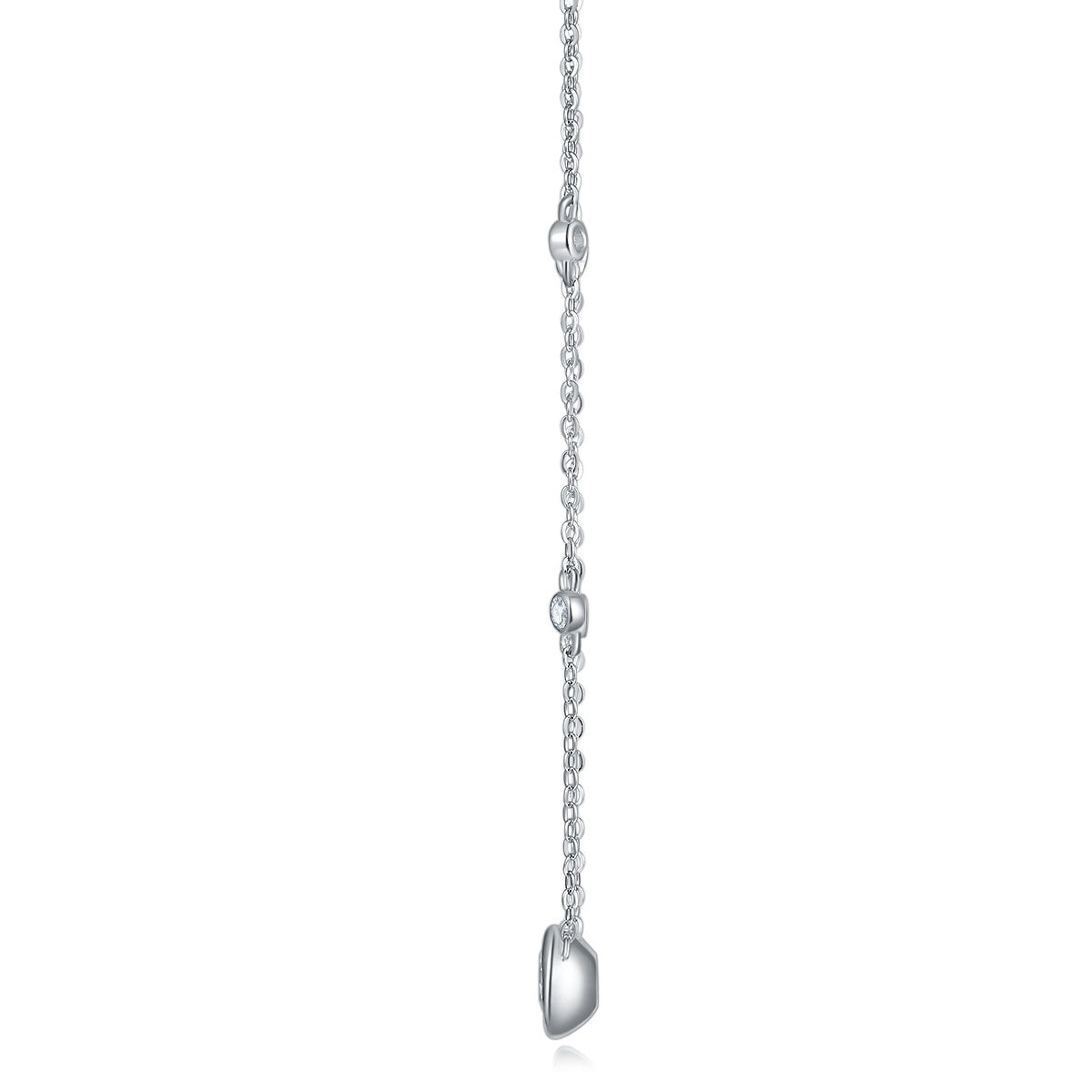 Un pendente  con diamante Moissan da 1 carato in argento sterling S925 e placcatura in platino Spedizione solo USA