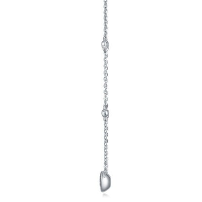 Un pendente  con diamante Moissan da 1 carato in argento sterling S925 e placcatura in platino Spedizione solo USA