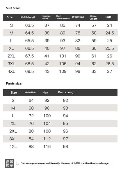 Completo due pezzi, disponibile in varie colorazioni S,M,L,XL,2XL,3XL,4XL