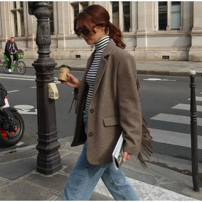 Giacca corta con frange  S,M,L