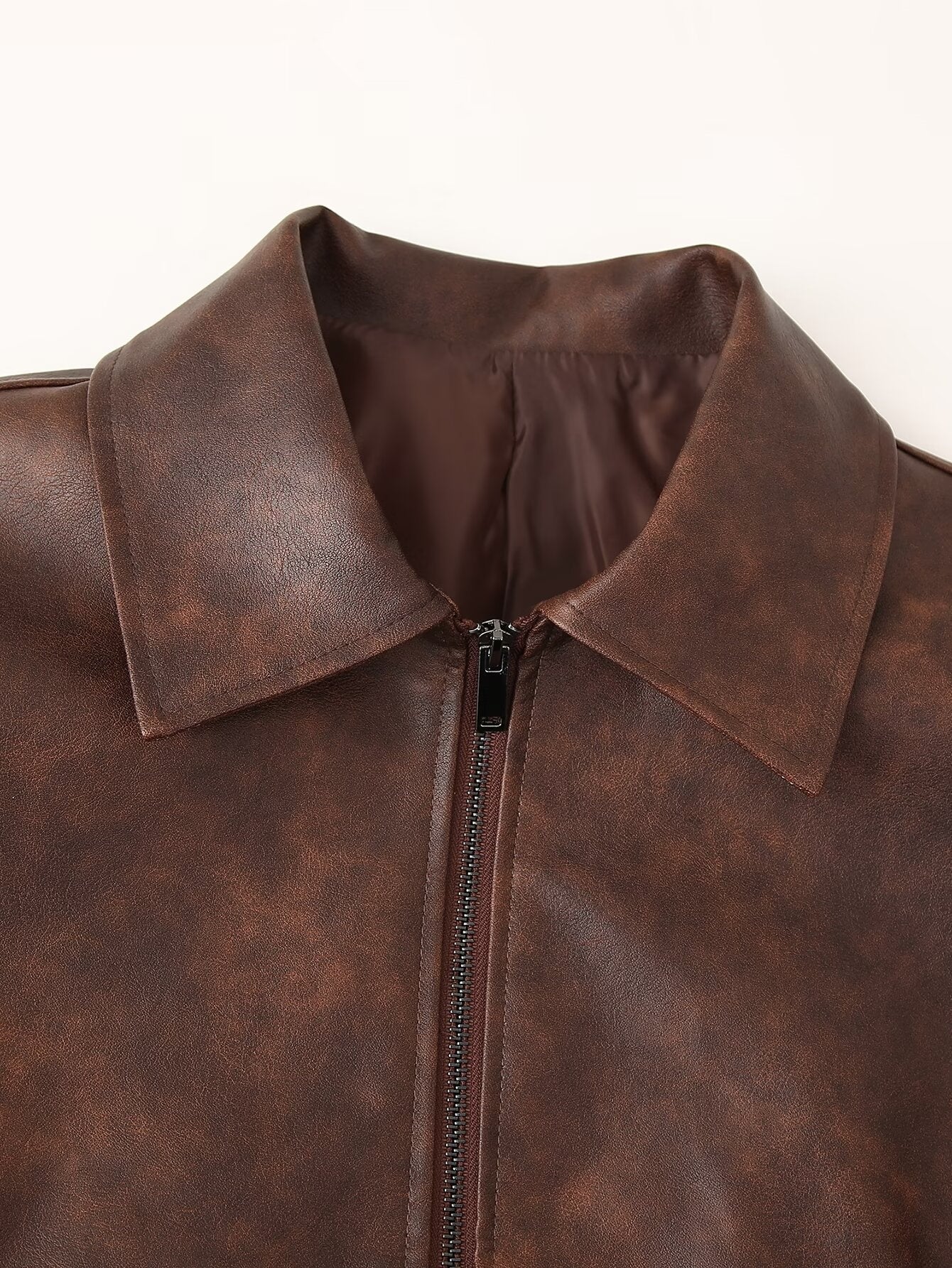 Giacca e gonna in pelle color castano S,M,L