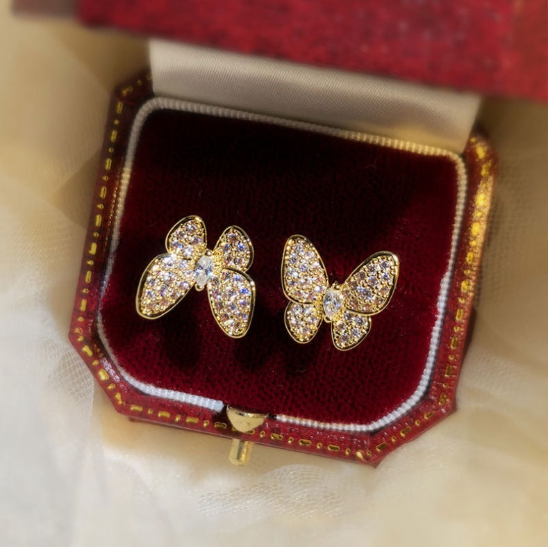 Anello con farfalla  placcato in argento sterling 925