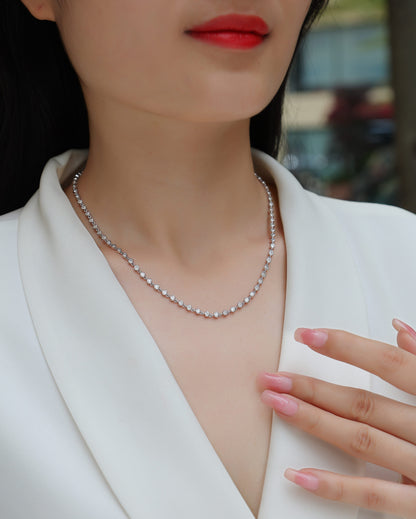 pendente con moissanite in argento sterling S925 e placcatura in platino, spedizione solo in USA