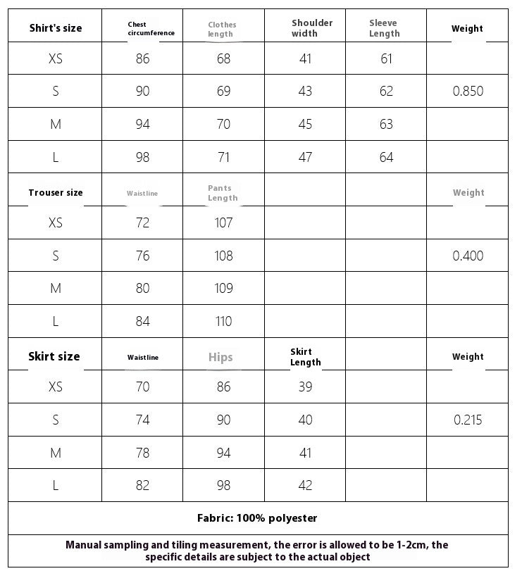 Completo tre pezzi XS,M,L