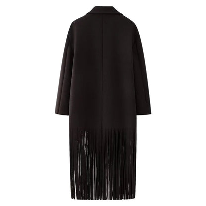 Cappotto di lana con nappe disponibile in varie colorazioni S,M,L