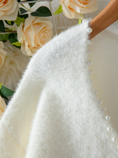 Cardigan elegante in maglia con scollo a V,               S,M,L,XL