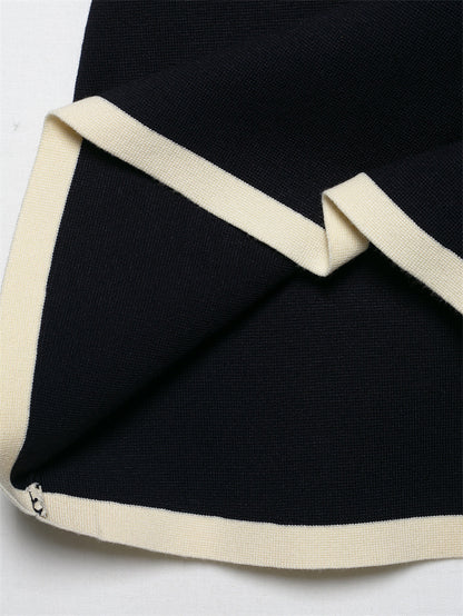 Completo classico, comodi, cappotto in maglia , minigonna lavorata a maglia, XS,S,M,L