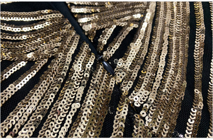 Sexy Dress Animalier con paillettes nere e dorate S,M,L,XL