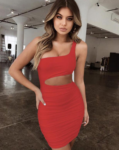 Mini Dress con monospalla