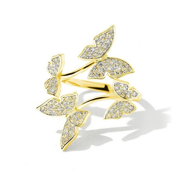 Bigiotteria Anello a farfalla regolabile