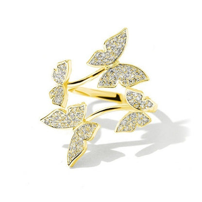 Bigiotteria Anello a farfalla regolabile