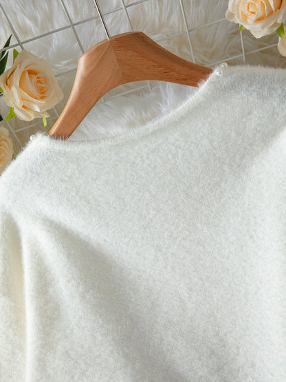 Cardigan elegante in maglia con scollo a V,               S,M,L,XL