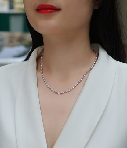 pendente con moissanite in argento sterling S925 e placcatura in platino, spedizione solo in USA