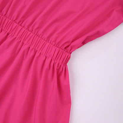 Abito con maniche a lanterna, disponibile in viola ametista , verde e rosa disponibile in varie colorazioni S,M,L