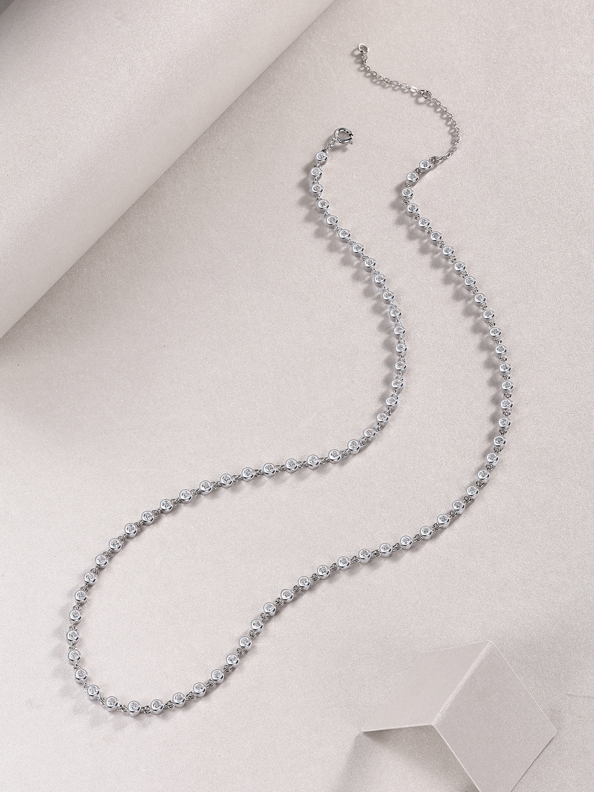 pendente con moissanite in argento sterling S925 e placcatura in platino, spedizione solo in USA