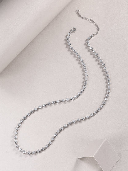 pendente con moissanite in argento sterling S925 e placcatura in platino, spedizione solo in USA