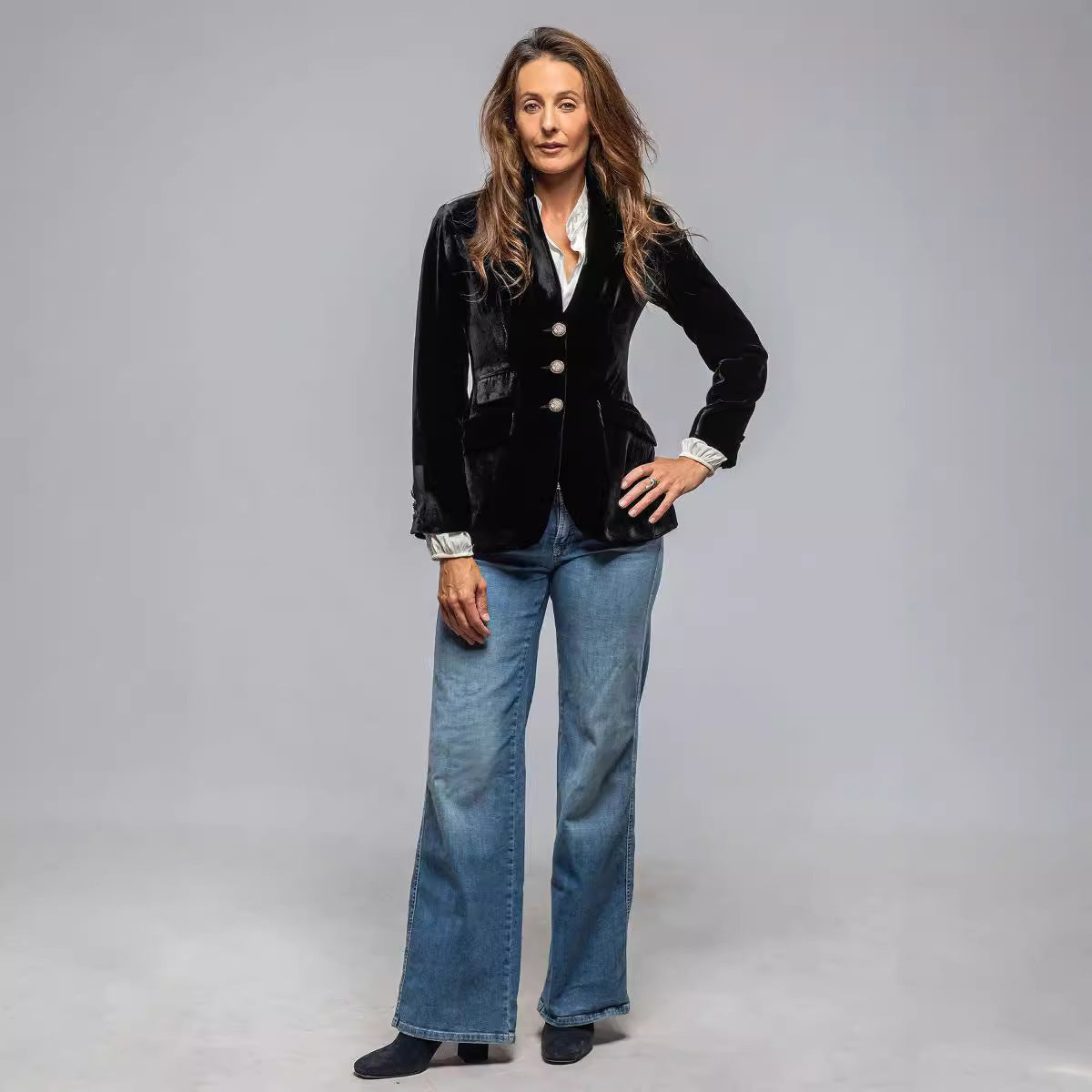 Giacca da abito retrò, vestibilità slim fit, in velluto con spacchi disponibile in varie colorazioni S,M,L,XL,2XL