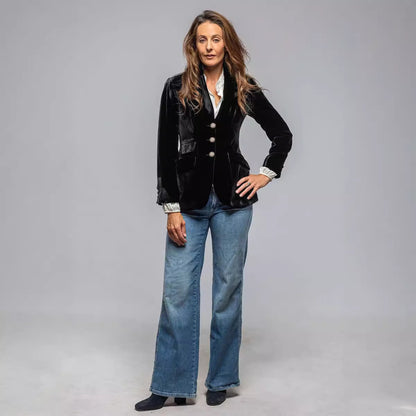 Giacca da abito retrò, vestibilità slim fit, in velluto con spacchi disponibile in varie colorazioni S,M,L,XL,2XL