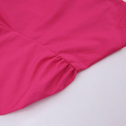 Abito con maniche a lanterna, disponibile in viola ametista , verde e rosa disponibile in varie colorazioni S,M,L