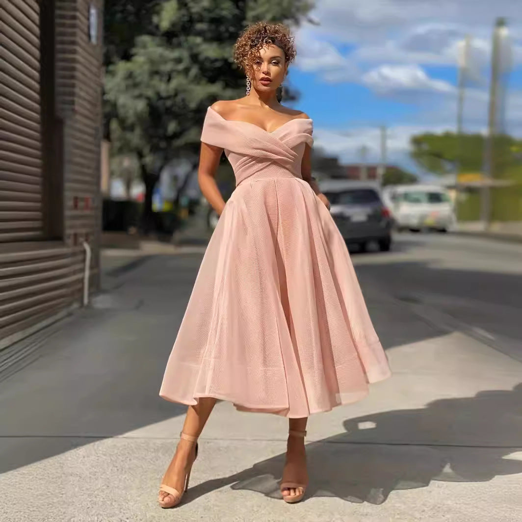 Sexy  Dress con scollo a V per donna taglie forti disponibile in varie colorazioni XL,2XL,3XL,4XL