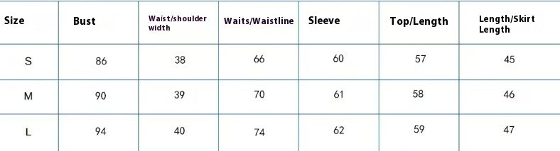 Completo due pezzi S,M,L