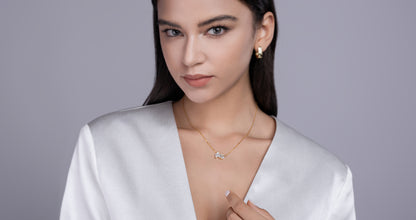 Gioiello incastonato con due moissanite ottagonali in argento sterling S925 e ciondolo placcato oro Spedizione solo USA