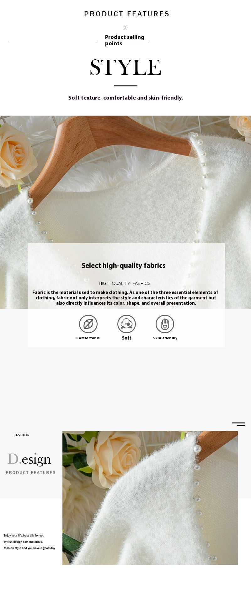 Cardigan elegante in maglia con scollo a V,               S,M,L,XL