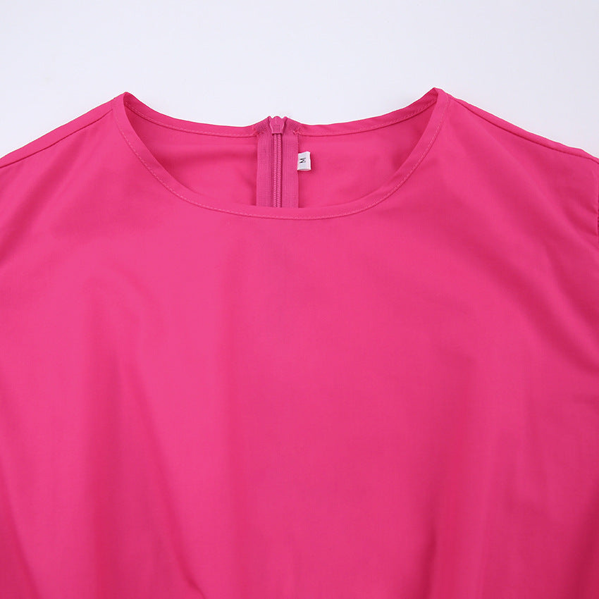 Abito con maniche a lanterna, disponibile in viola ametista , verde e rosa disponibile in varie colorazioni S,M,L