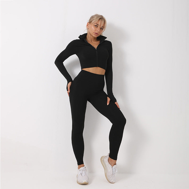 completo Fitness Curvy elasticizzato due pezzi, funzione asciugatura rapida