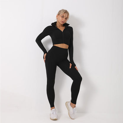 completo Fitness Curvy elasticizzato due pezzi, funzione asciugatura rapida