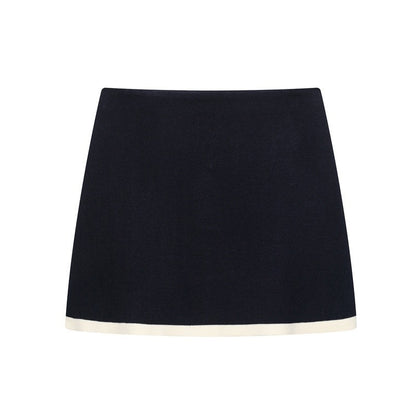 Completo classico, comodi, cappotto in maglia , minigonna lavorata a maglia, XS,S,M,L