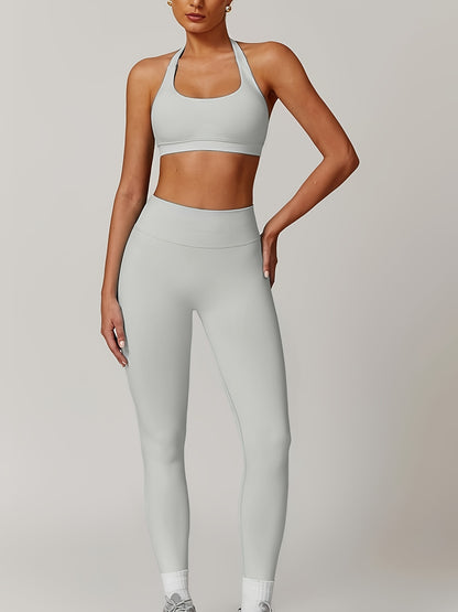 Set 2 pezzi, Il tessuto tecnico regola automaticamente i pori di ventilazione in base alla temperatura corporea, sviluppato in collaborazione con medici sportivi, assorbimento degli urti del reggiseno
