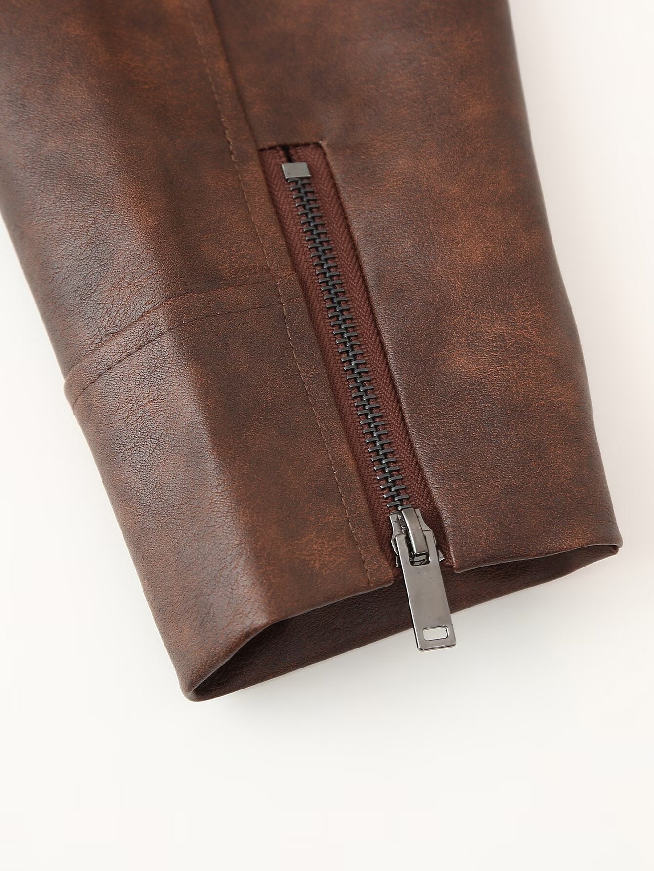 Giacca e gonna in pelle color castano S,M,L