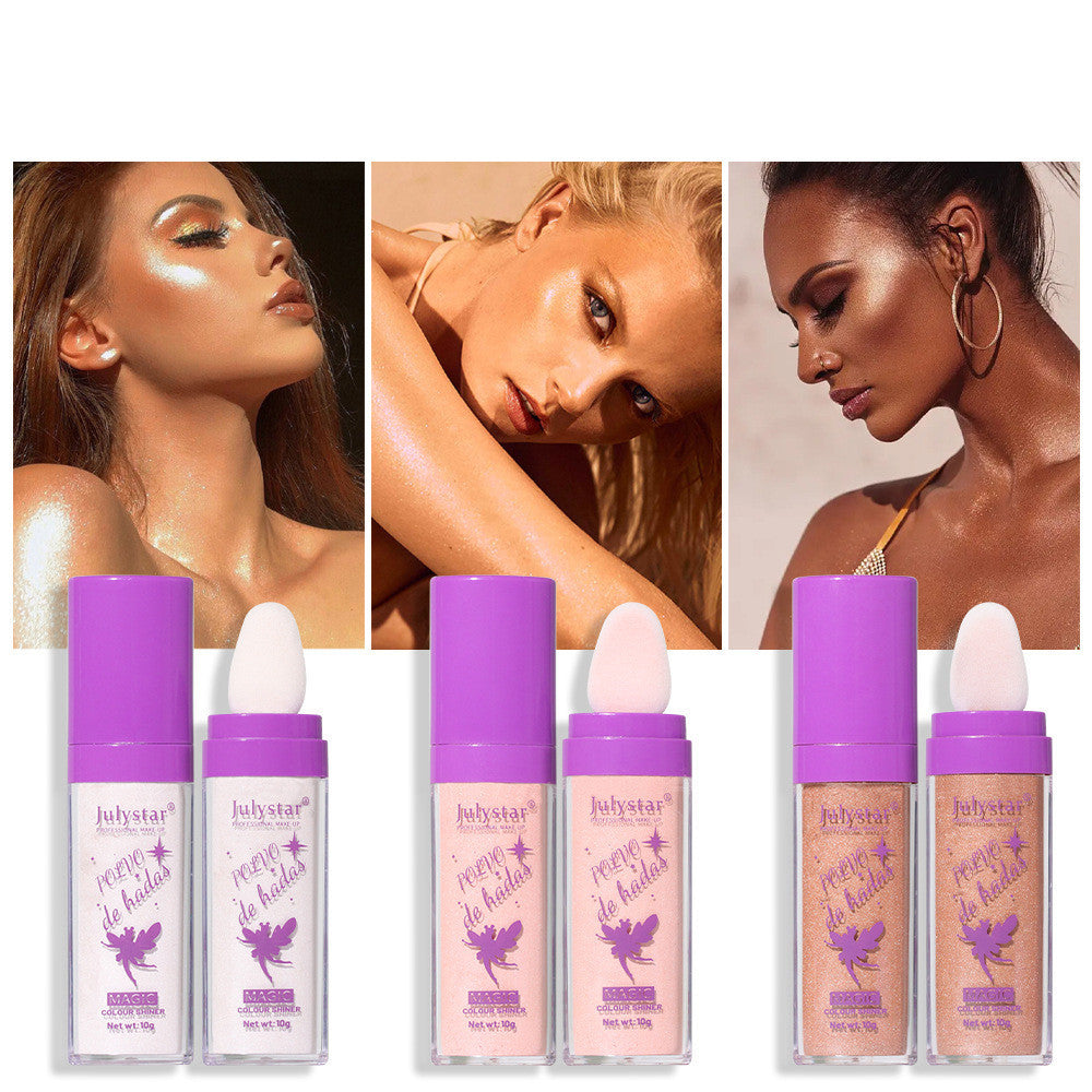 Illuminante in polvere per corpo e capelli