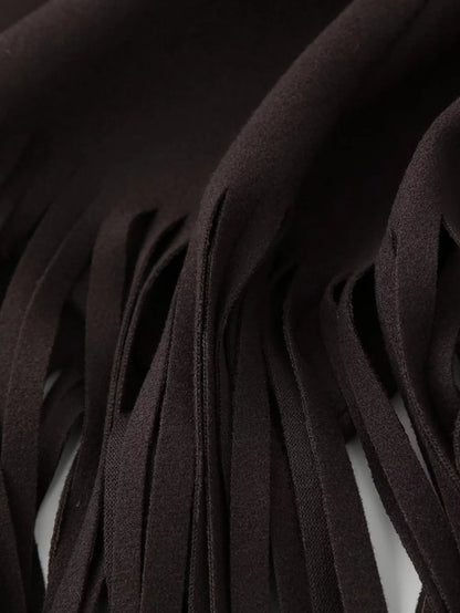 Cappotto di lana con nappe disponibile in varie colorazioni S,M,L