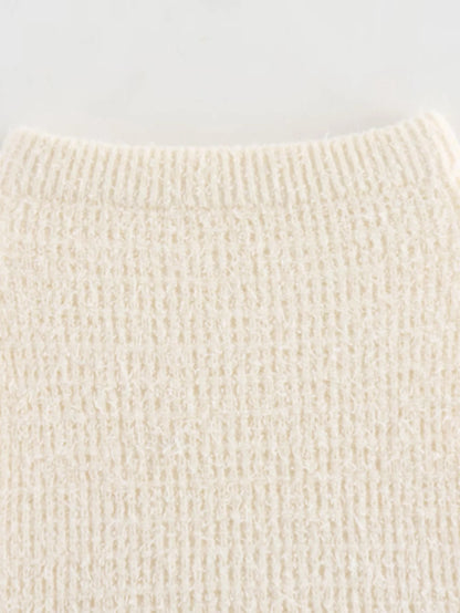 Completo  Classico, comodo, gonna in maglia e Cardigan,S,M,L