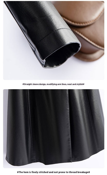 Giacca a vento in pelle, vestibilità slim, snellente disponibile in varie colorazioni M,L,XL,2XL,3XL,4XL,5XL