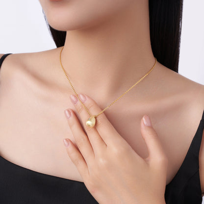 pendente  con moissanite da 1 carato in argento sterling S925 e placcatura in oro spedizione solo USA