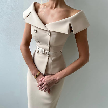 Completo Elegante, doppiopetto con gonna a tubino e vita controllata S,M,L,XL,2XL