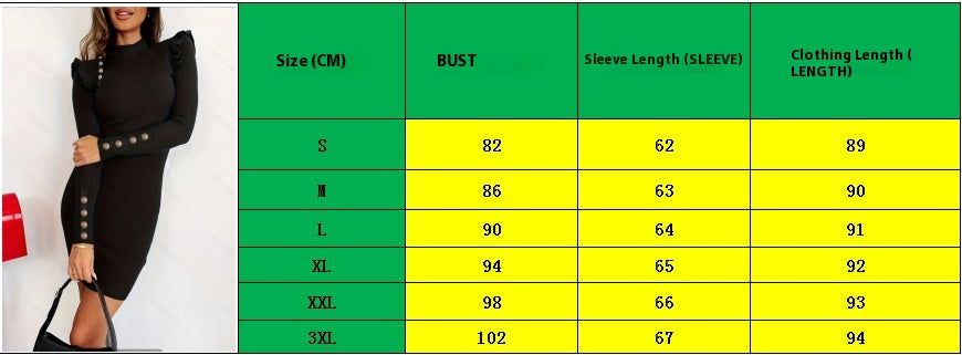 Abito corto con bottoni e maniche lunghe disponibile in varie colorazioni S,M,L,XL,2XL,3XL