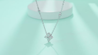 Un pendente con moissanite da 2 carati in argento sterling S925 e placcatura in platino spedizione solo USA